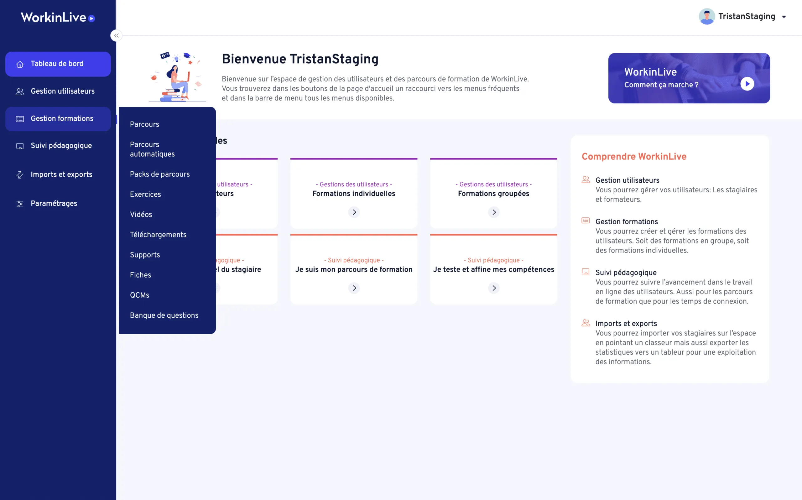 Capture de l’application Workinlive